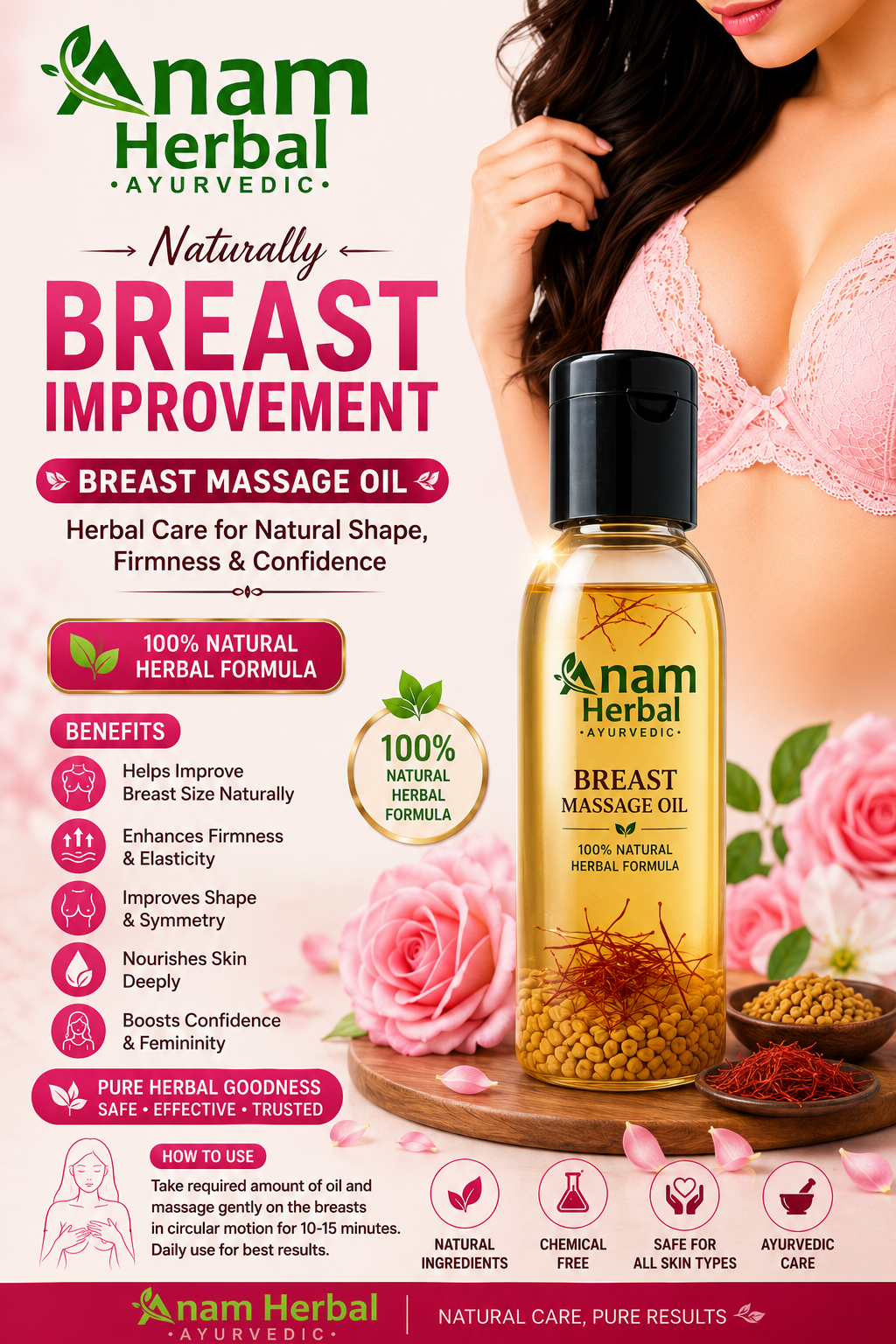 Brest massage oil