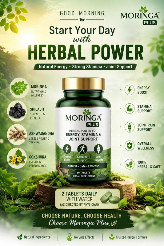 Moringa Plus Herbal Strength. Natural Stamina.